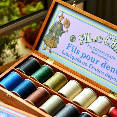 【整卷】432规格法国au chinois手工皮具手缝线亚麻线圆麻蜡线