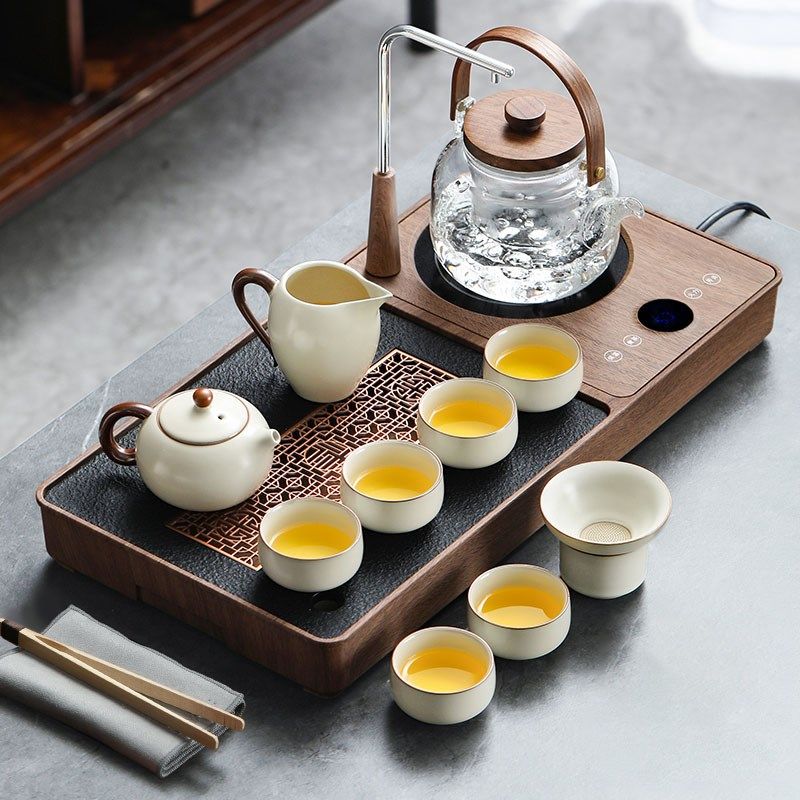 功夫茶具套装全自动一体家用烧水泡茶小茶台茶具茶台.一整套茶盘