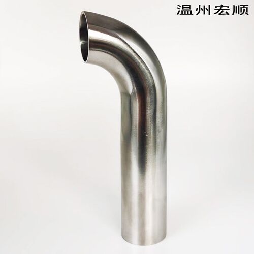 304不锈钢90度弯头焊接加长单边直边排气精抛来图非标件加工定制