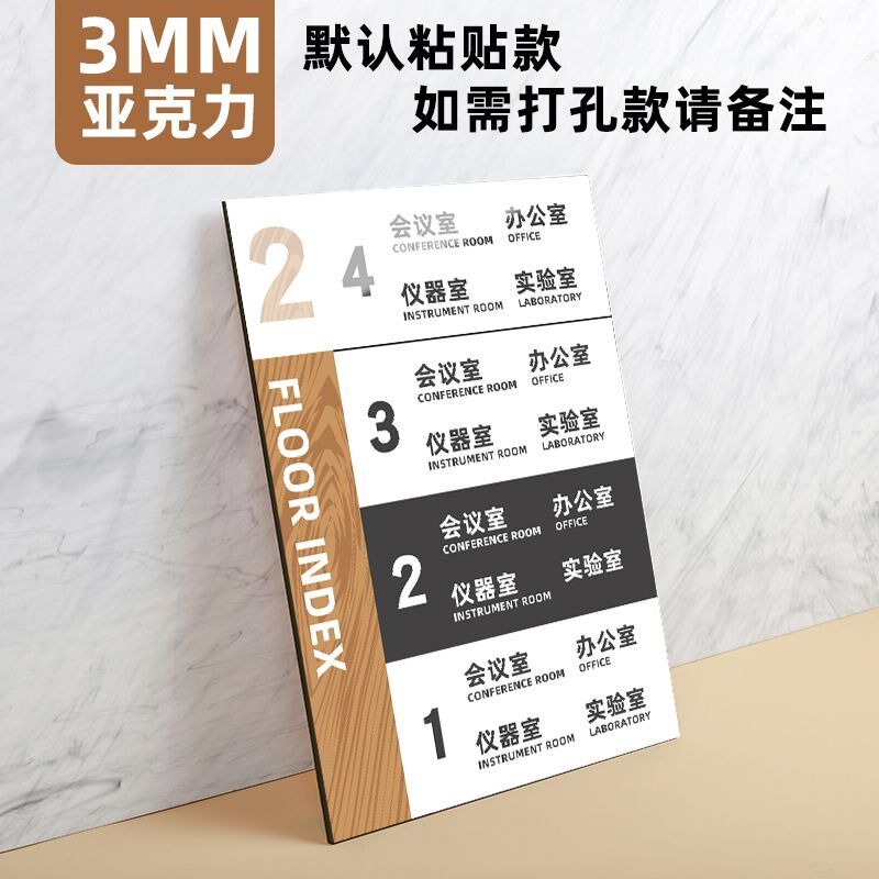 楼层索引牌亚克力p导视牌酒店办公室门牌电梯楼楼层牌