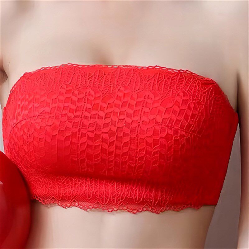 无肩带加厚文胸8cm超厚裹胸小胸专用聚拢防N滑显大抹胸隐形内衣女