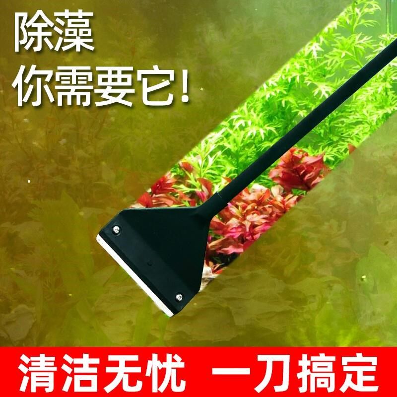 家用鱼缸清洗刷子刮子养鱼专用清洁工具刮壁藻刀绿藻清除水藻刮刀