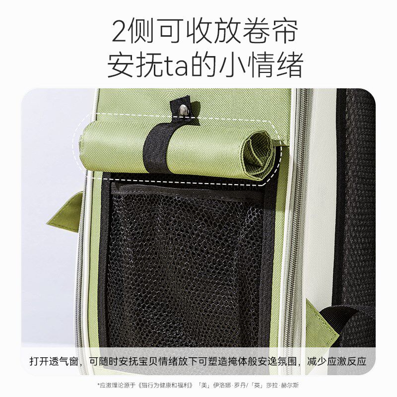 猫包外出便携双肩包大p容量防挣脱防应激宠物包大号书包帆布狗狗