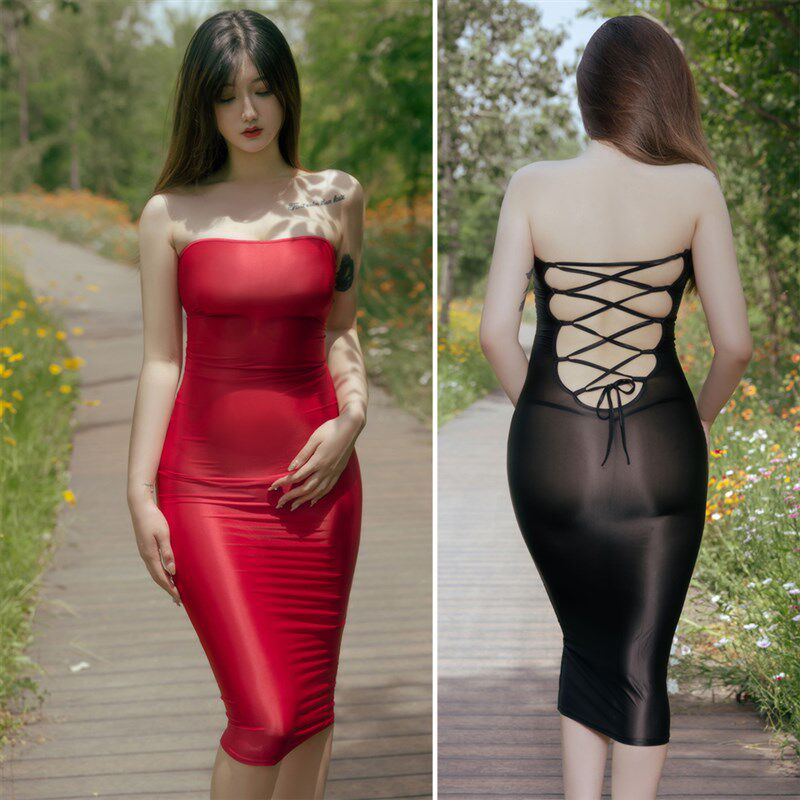 男女款两穿紧身包臀连身裙长裙睡睡裙