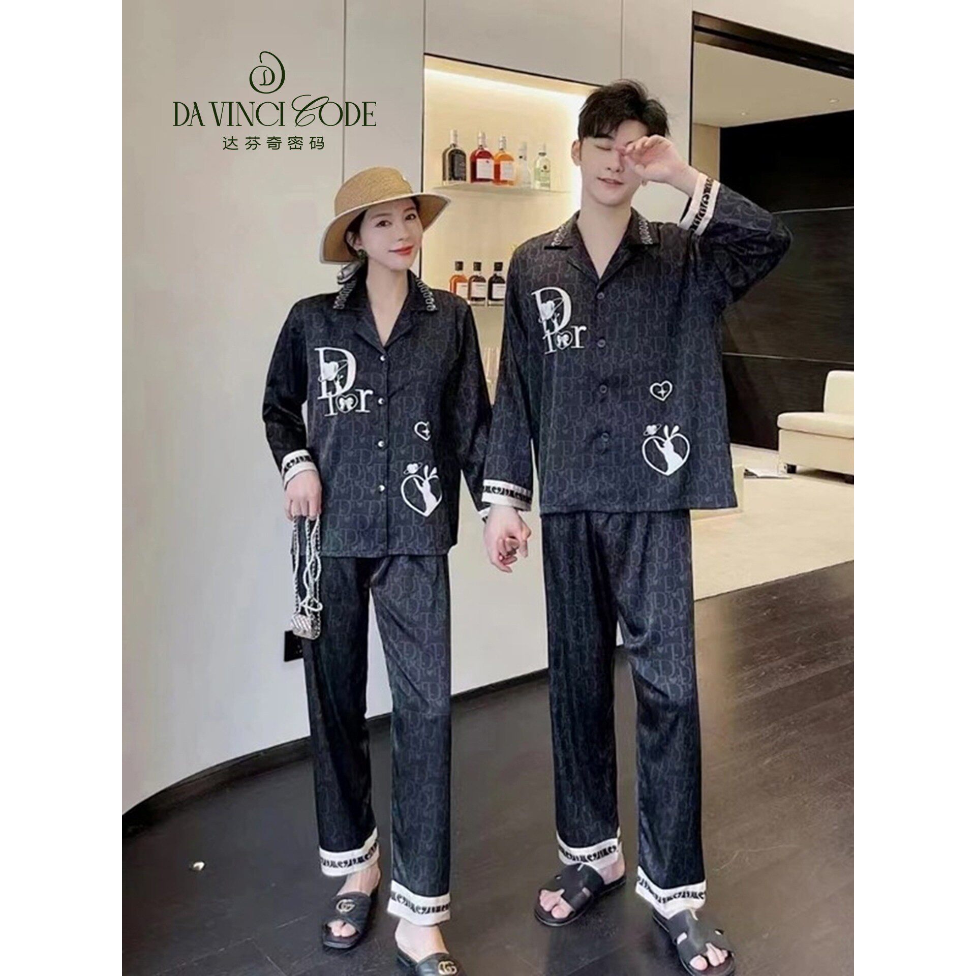 爱心小兔DR情侣时尚大牌高档睡衣女春秋轻奢感家居服
