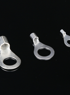 OT16-10冷压接线端子O型圆形裸端F头铜线鼻子镀银接线耳 100只