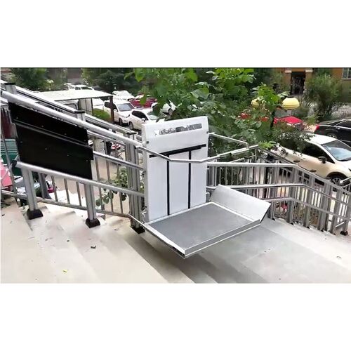 斜挂式无障碍升降平台残疾人无障碍轮椅电梯垂直T斜坡电动升降机