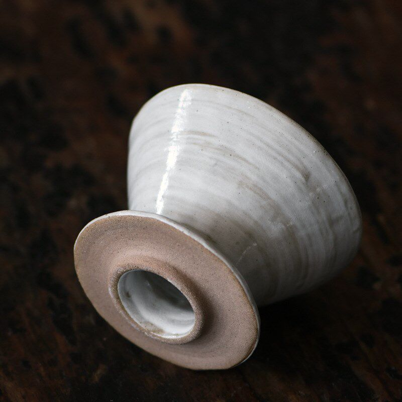 粉引手作咖啡具套装 V60滤杯A陶瓷分享壶套组 粗陶手冲咖啡壶器具