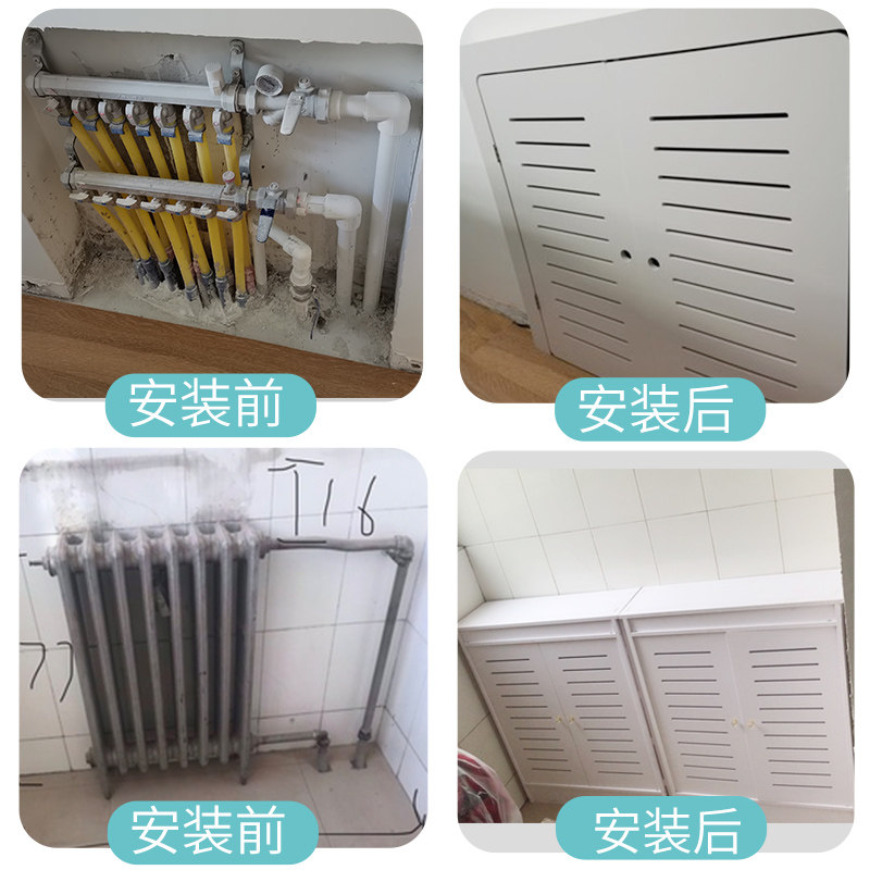 定制地暖分水器遮挡装饰门暖气遮丑柜检修口贴墙T超薄遮挡罩省空