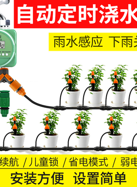 自动定时浇水器浇花神器喷淋浇灌系统家用滴灌浇花器花园智能灌溉