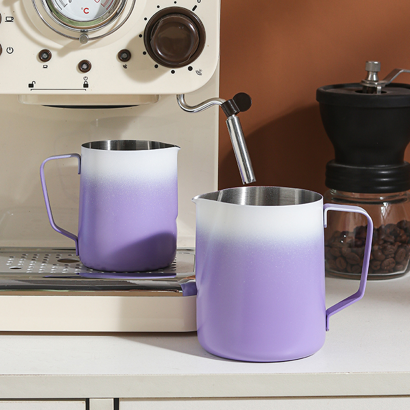 304不锈钢拉花缸l圆嘴打奶泡杯打奶缸专业拉花壶奶泡缸咖啡拉花杯