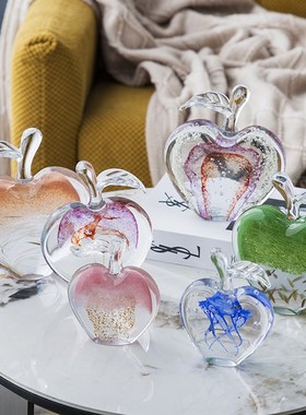 极简琉璃艺术摆件创意t渐变高档入户玄关酒柜桌面家居装饰