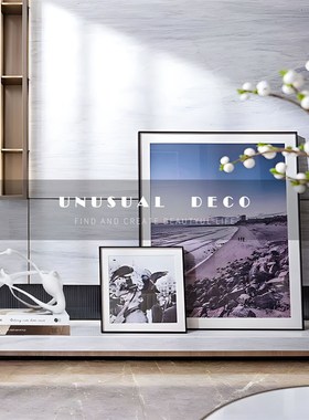 简约黑白抽象g扭曲线条艺术摆件样板间卧室电视柜书房家居饰品