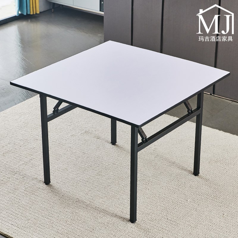 酒店PVC折叠四方形餐桌饭店八仙桌学习桌定做小吃大排档奶茶店桌