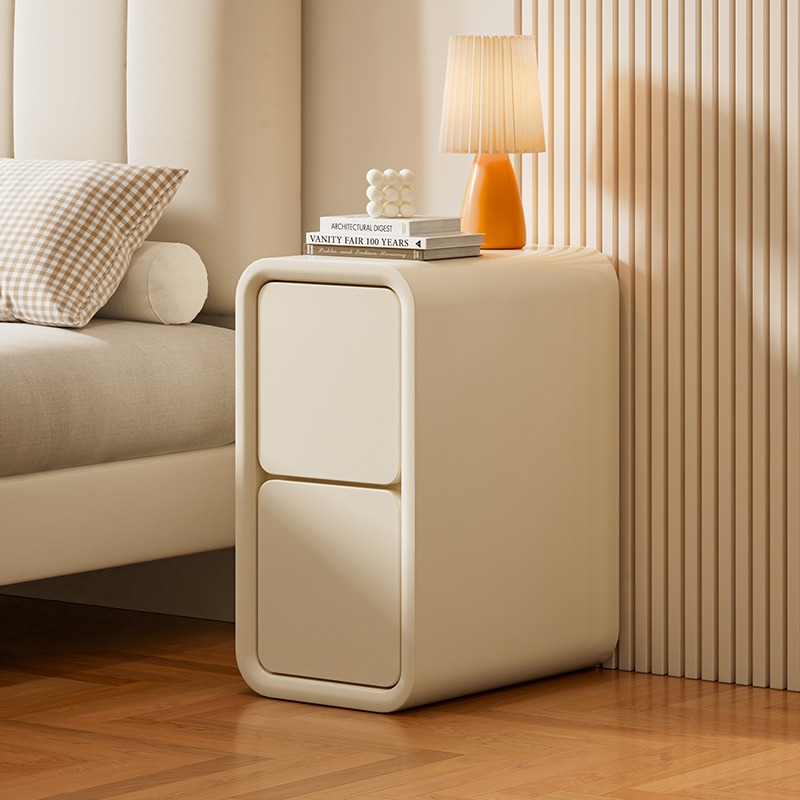 实木床头柜现代简约卧室夹缝窄柜轻奢奶油风小户型迷你床边小柜子