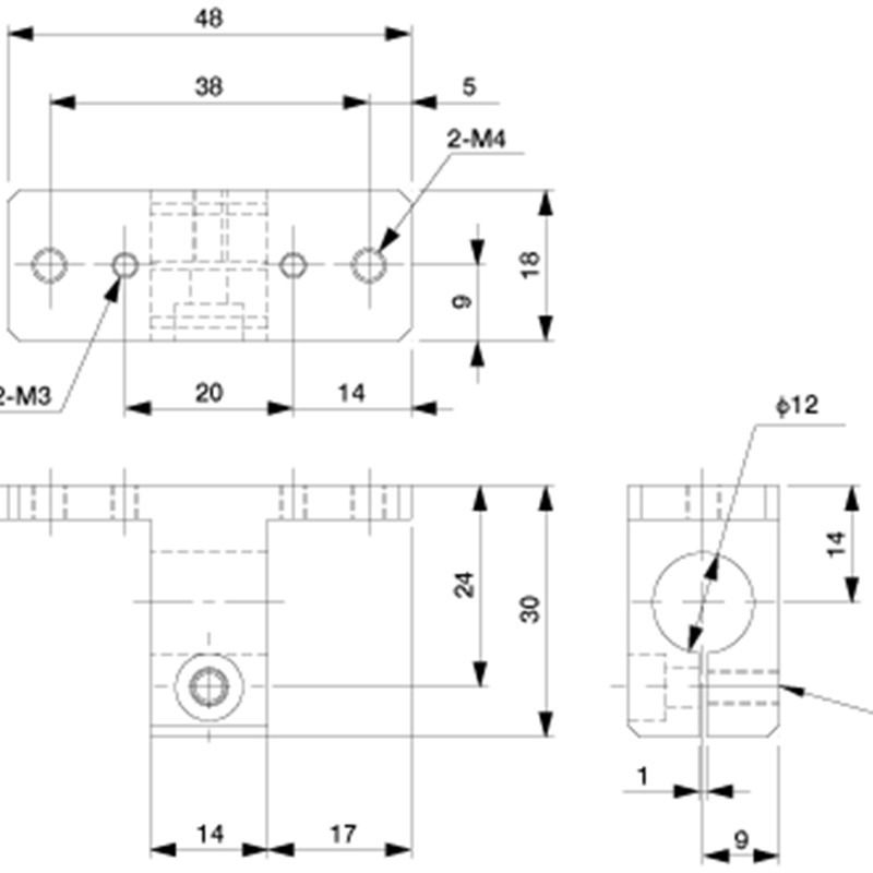 机械手配件[131181] 12 UMCD 支架 TH固定夹连接件