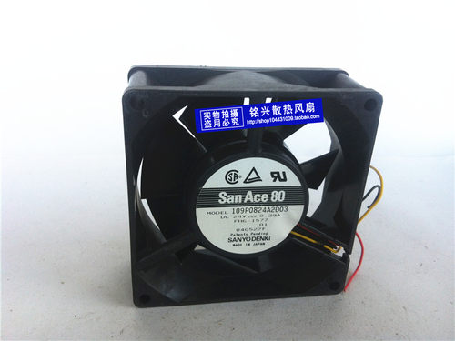 日本三洋 109P0824A2D03 24V 0.29A 8CM 8032变频风扇80*32MM
