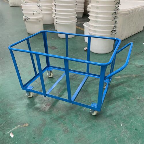 400L制衣用手推布车塑料桶方桶带轮子P的塑料桶牛筋桶水桶