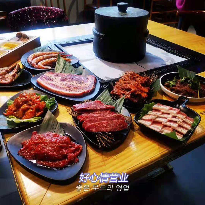 火塘桌云南丽f江火塘桌石锅火锅涮烤一体桌商用火锅烧烤餐桌烤肉