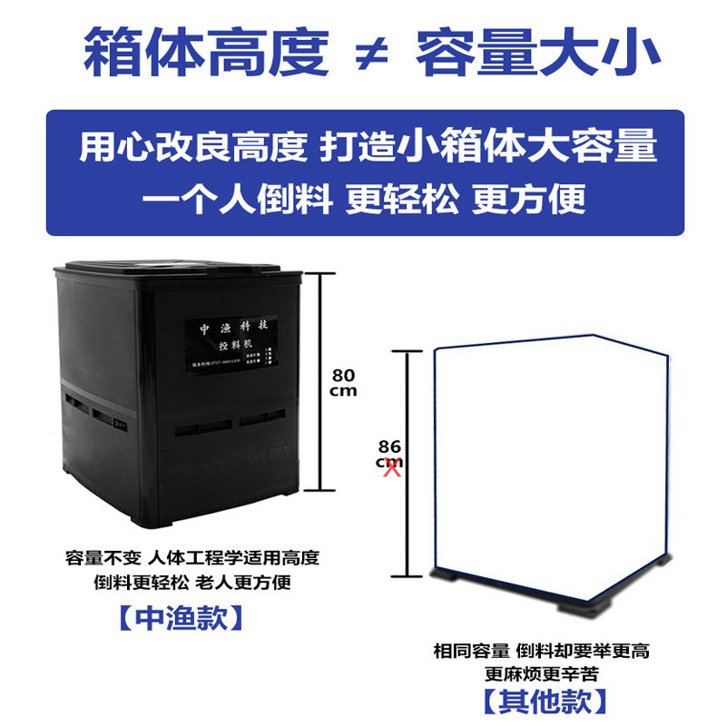 中渔牌 鱼塘喂鱼全自动r高速投料机养泥鳅投食器鱼池大容量投饵机