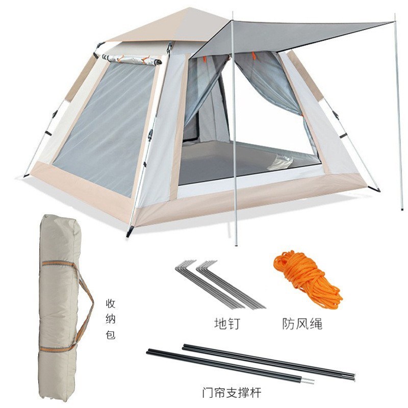现货全自动帐篷速开便携双人沙滩帐遮阳防雨透气Q3-4人户外露营帐
