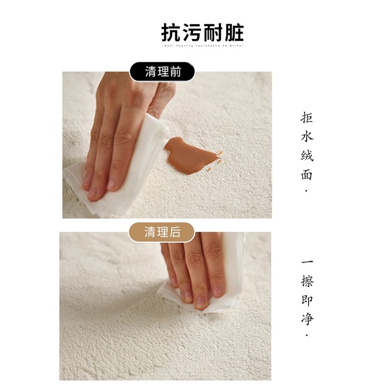 地毯卧室客厅e床边2025新款小清新房间布置地垫床边毯免洗可擦脚