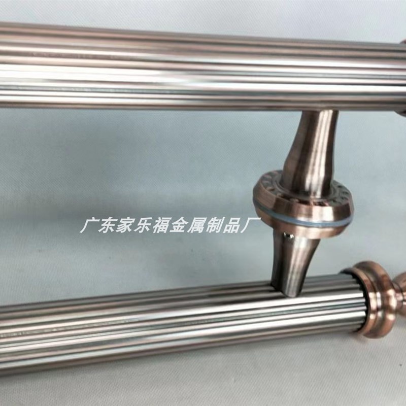 玻璃门拉手古铜拉手加厚不锈钢拉手旋转门镀铜门酒.店大门拉手