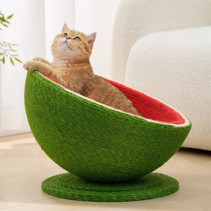 西瓜剑麻盆猫抓板k窝耐磨不掉屑猫窝猫玩具沙发防猫抓猫爬架超大