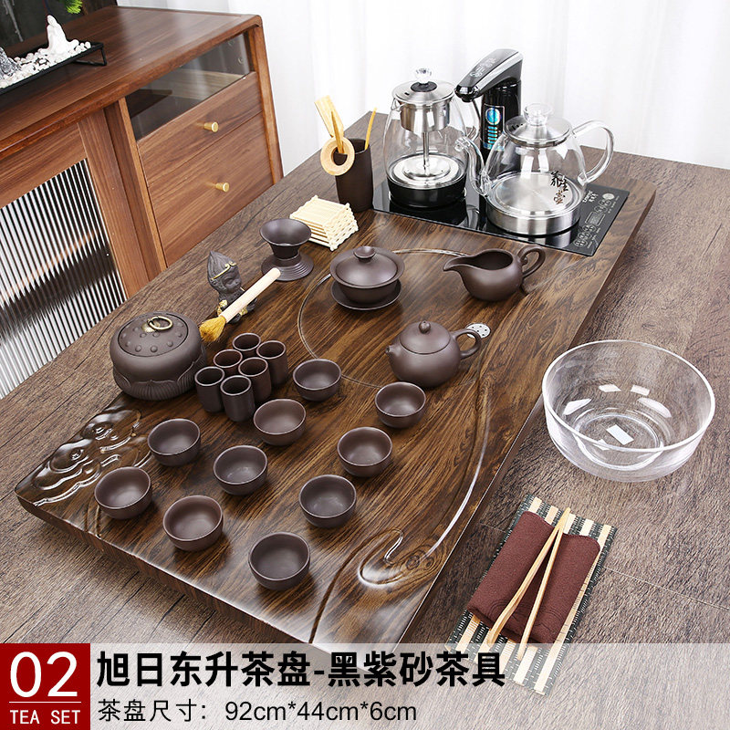 蒸煮茶壶玻璃电器全自动q茶具套装家用一体功夫茶盘简约大茶海茶