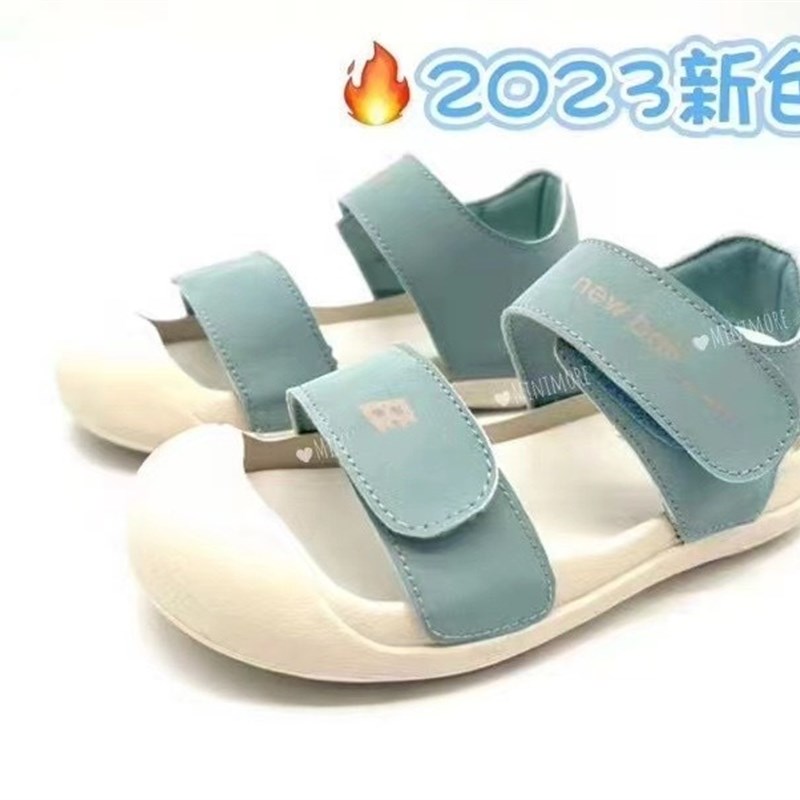 莆纯原儿童凉鞋包头护脚沙滩v魔术贴凉鞋软底儿童防滑宝宝运动凉