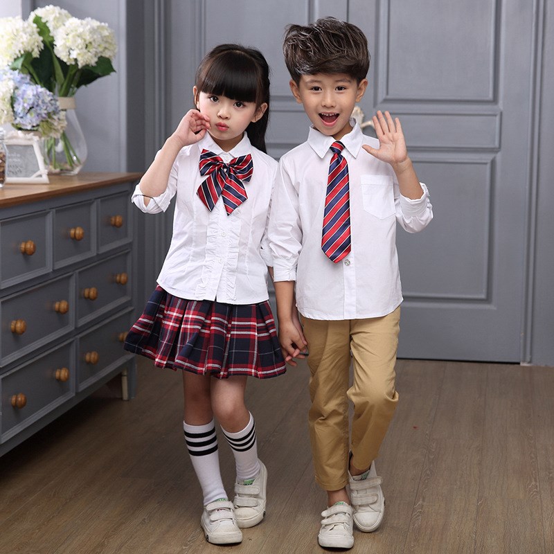 新款春秋套装g英伦学院风幼儿园园服小学生校服儿童长袖衬衣班服