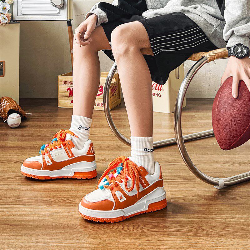 多巴胺小胖d丁板鞋男鞋秋季国潮厚底增高运动休闲鞋子男女款面包