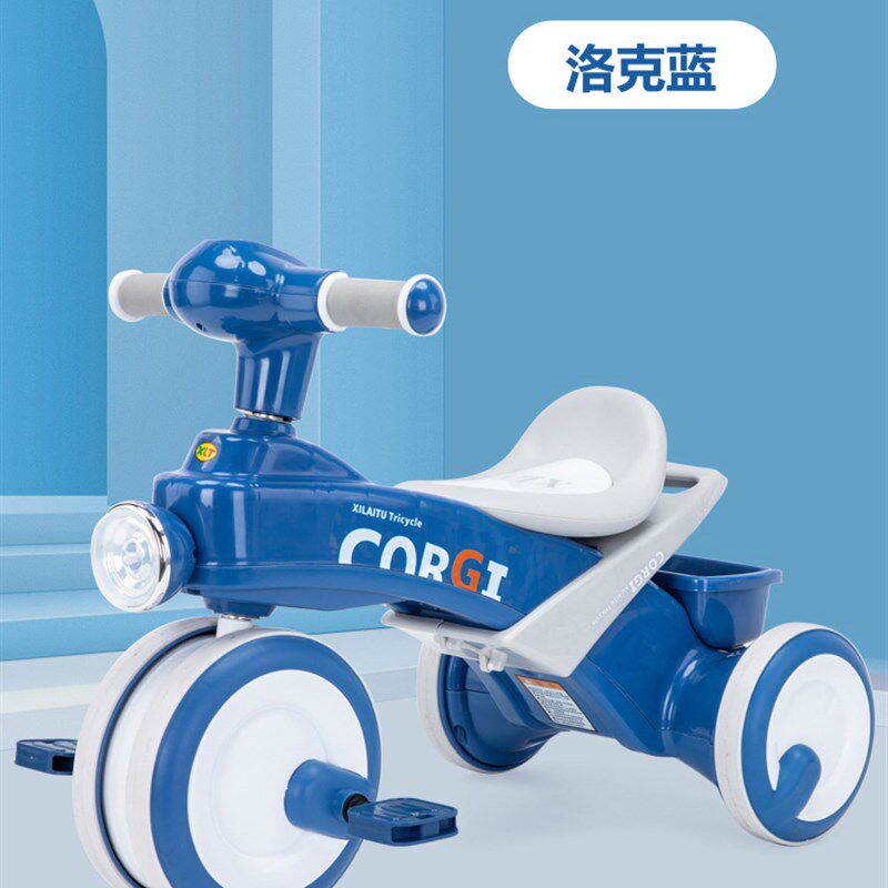 儿童三轮车宝g宝骑行车2-8岁可坐防侧翻轻便脚蹬车玩具推车滑行车