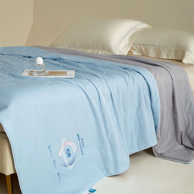A类母婴级凉感i丝夏凉被纯色双拼氨纶冰感空调被夏季可水洗薄被子