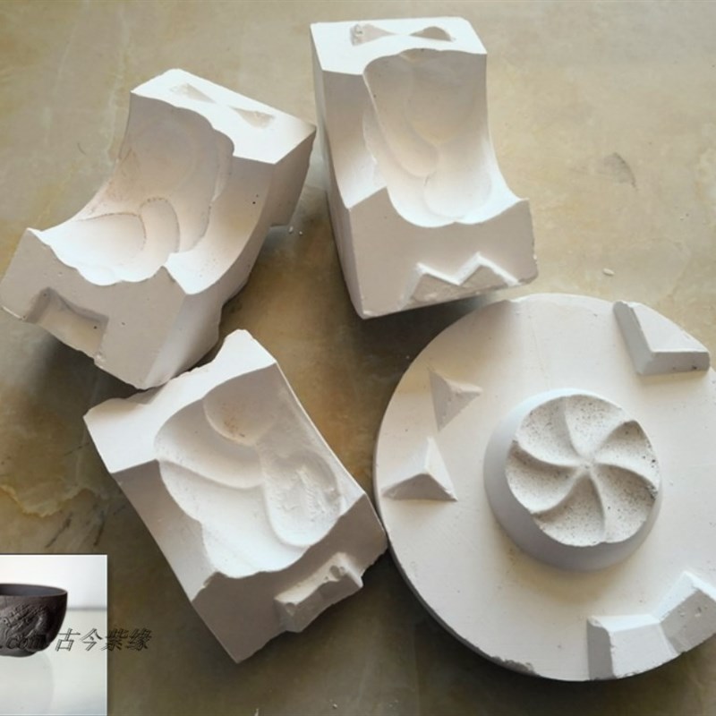 宜兴紫砂杯茶具紫砂学习石膏模型模具工具半手工做壶鱼化龙供春杯