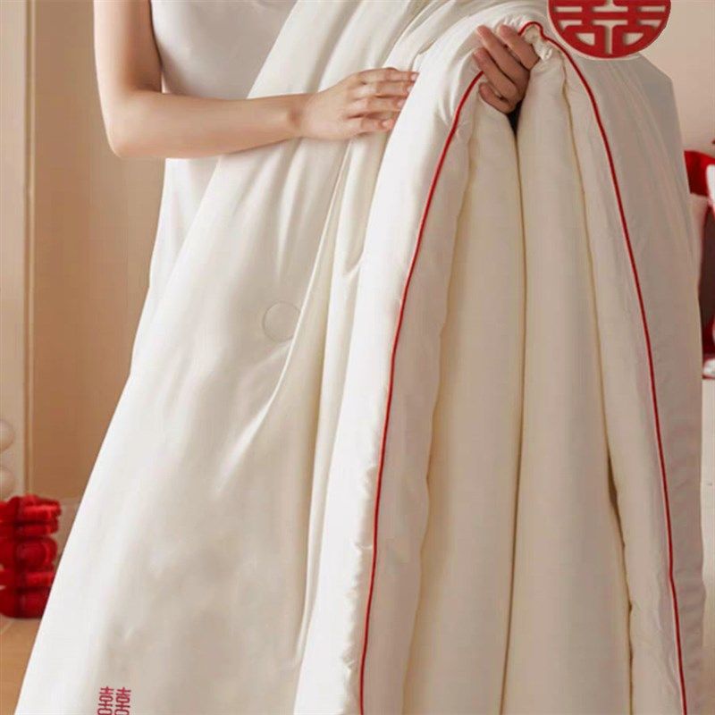 囍~大豆纤维婚庆k冬被子刺绣结婚加厚保暖秋冬婚房空调被春秋被芯