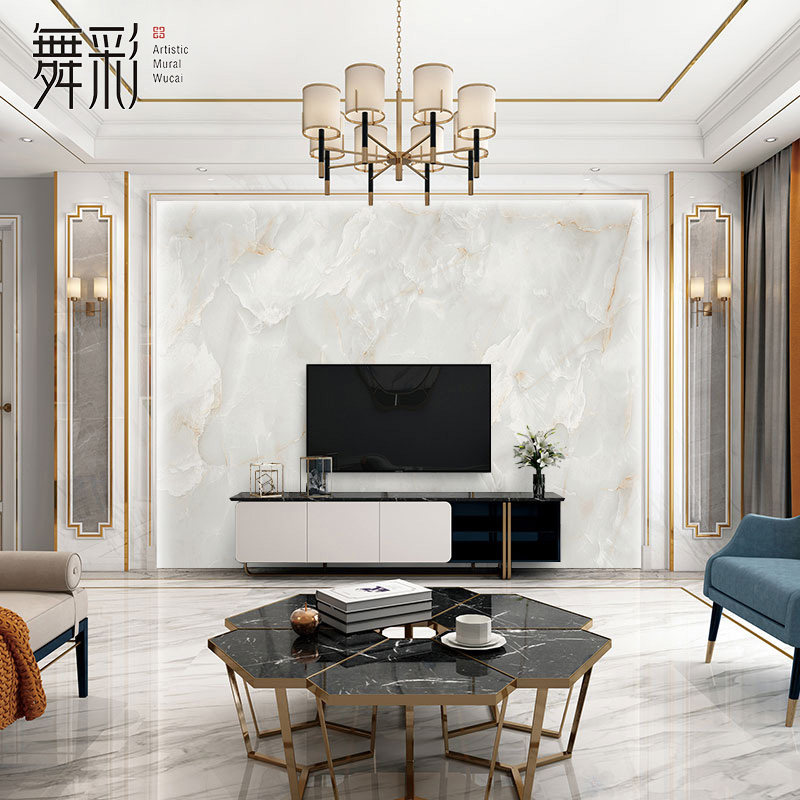 壁布现代简约仿大理石客厅电视背景墙壁纸影视墙装饰壁W画墙布202