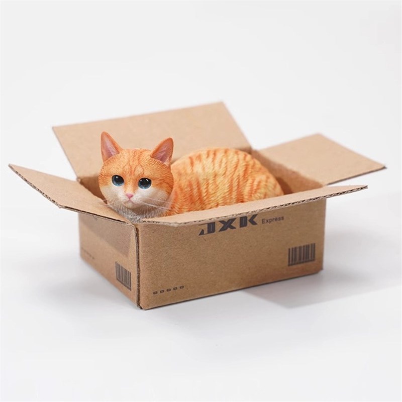 快递猫可爱创意桌面装饰品家居车载汽车摆件橘猫公仔手办生日礼物