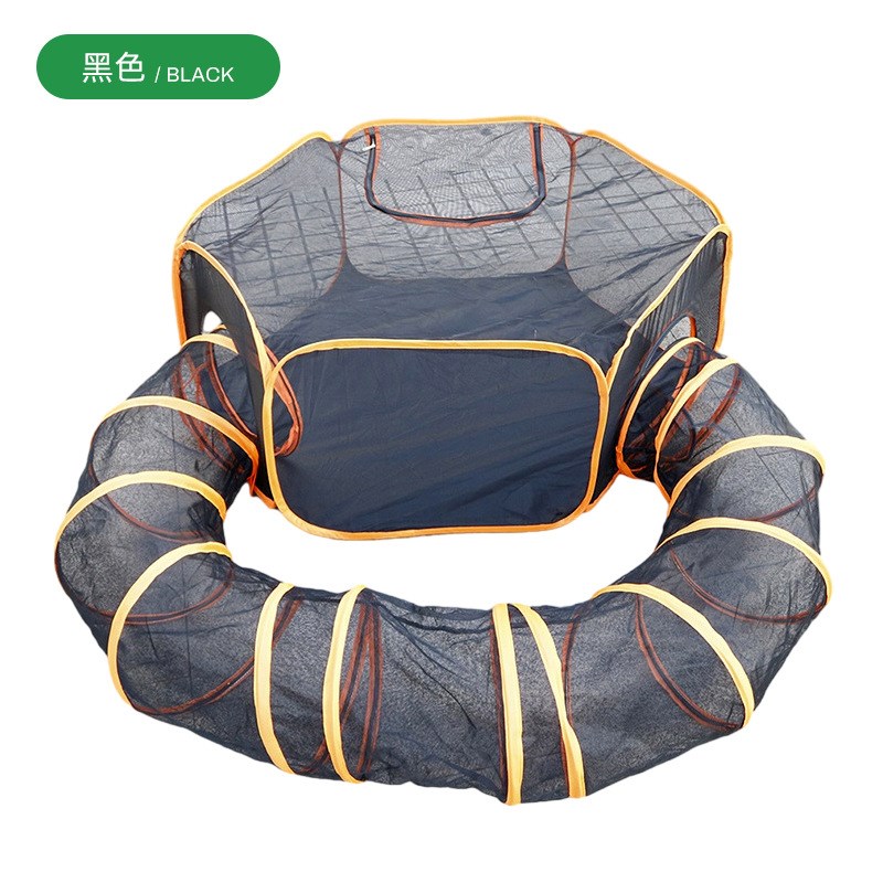 可折叠猫窝流浪封闭式猫隧道便携狗窝套装钢丝宠物Y帐篷通道现货