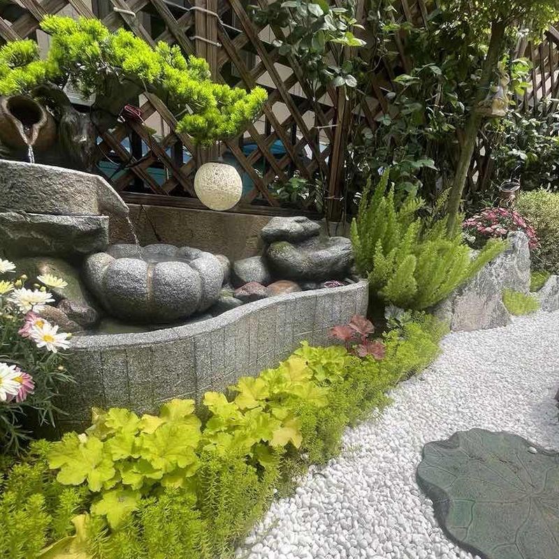 鱼缸室外庭院鱼池景m观别墅中式田园玄关流水摆件景观院子造景阳