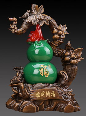 葫芦摆件艺术工艺品家居客厅酒柜电视柜玄关小装S饰品摆设中式创