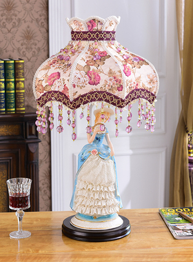 欧式陶瓷b摆件人物 高端西洋美女客厅卧室书桌装饰品摆设艺术台灯