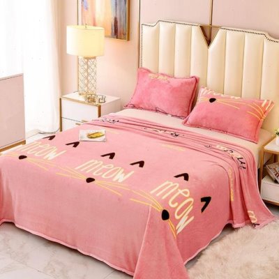 水晶绒床盖单件榻榻米夹棉单双人床单大炕毯子铺S床防滑毯毛绒盖
