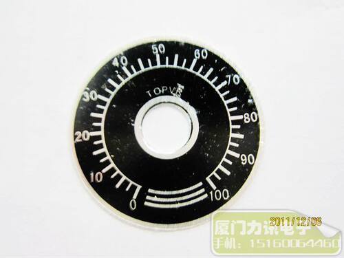 电位器刻度盘 码盘 铝皮刻度盘用于RV24 WH118 S3590 X010