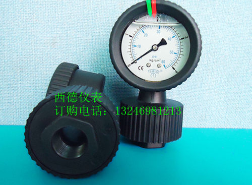60MM充油防震0-4KG全塑PP隔膜压力表,PCB线路板设备,耐酸碱