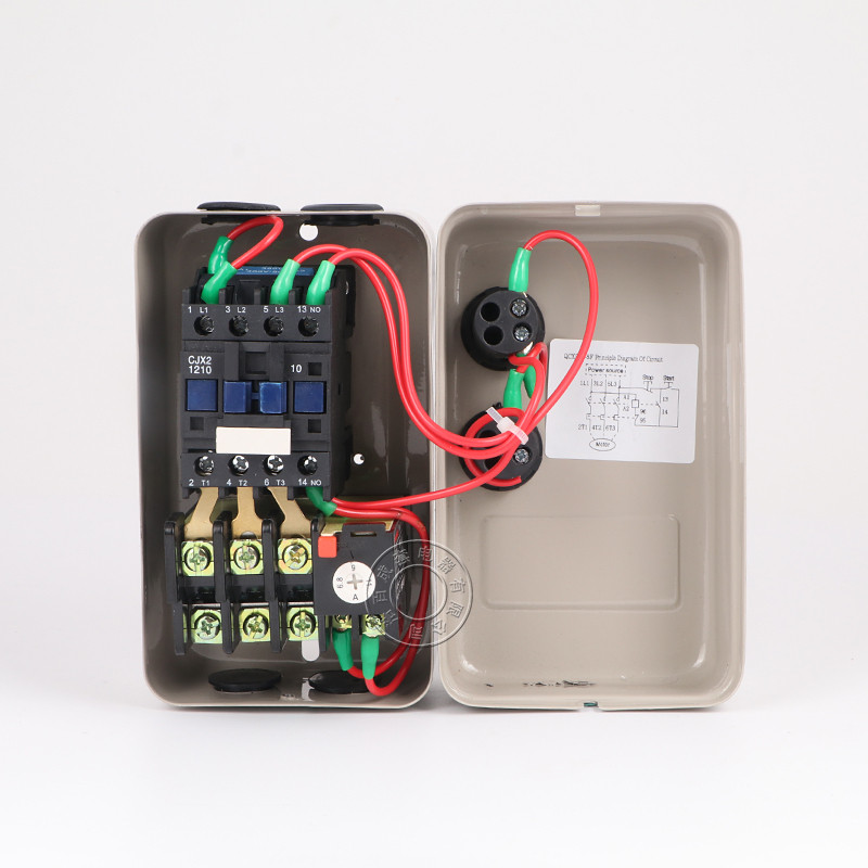 QCX5-12 22电磁力启动器4KW5.5KW空压机气泵开关电机缺相保护380v