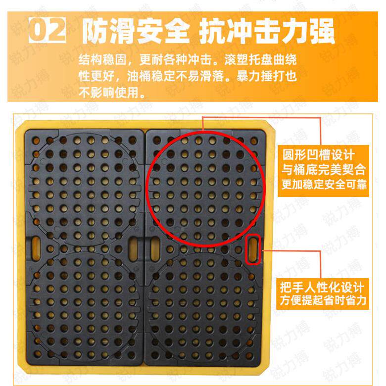 防盘漏托盘危废防886渗漏托盘学品二容次器防泄漏托盘油桶接油平