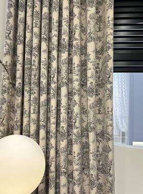 门幅28cm幅BPQ人物风景画美式法式田布园风0格提花窗帘加厚抱宽枕