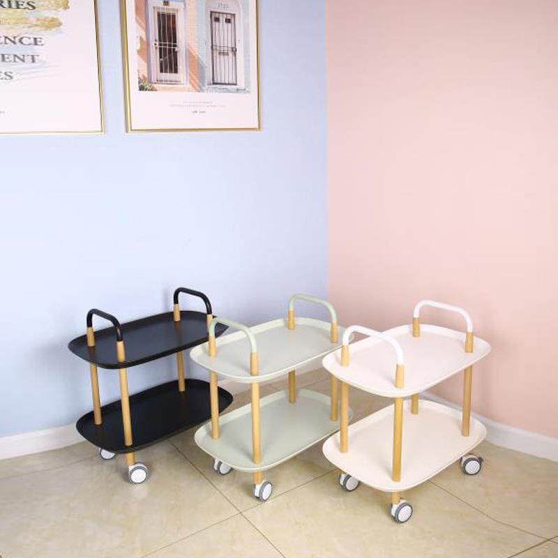 地置浴物架多层KEC纳架落有把收手手推车厨房卧室室移动边几