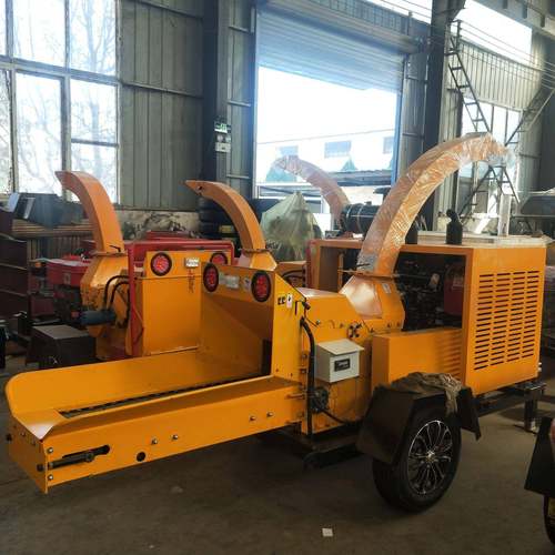 加链DF600板进料树枝粉碎机原木秆秸破长碎大型移动木粉碎材机